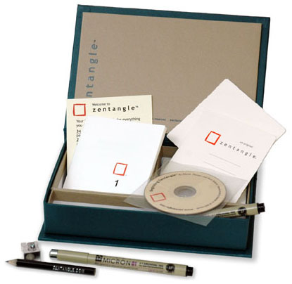 Zentangle 2012 Starter Kit in Box  DVD/Tiles/Pens/Pencils/Tortillion/Booklet/Die